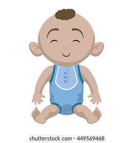 Baby concept represented by boy cartoon icon. Isolated and flat illustration 