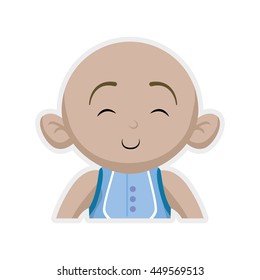 Baby concept represented by boy cartoon icon. Isolated and flat illustration 