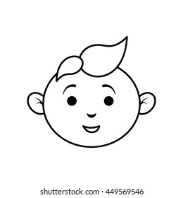 Baby concept represented by boy cartoon icon. Isolated and flat illustration 