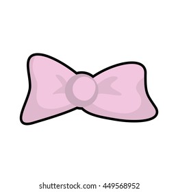 Baby concept represented by female bowtie icon. Isolated and flat illustration 