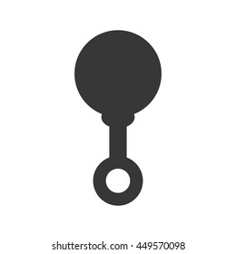 Baby concept represented by maraca icon. Isolated and flat illustration 