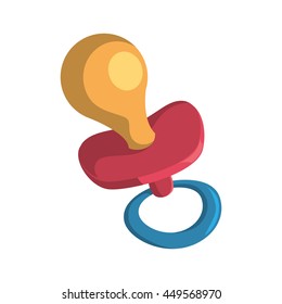 Baby concept represented by pacifier icon. Isolated and flat illustration 