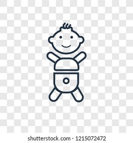 Baby concept vector linear icon isolated on transparent background, Baby concept transparency concept in outline style