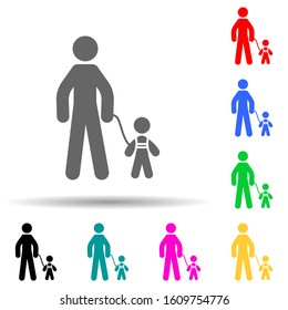 Baby, control multi color style icon. Simple glyph, flat vector of baby icons for ui and ux, website or mobile application