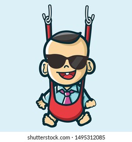 baby cool character mascot design