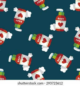 baby cosmetics flat icon,eps10 seamless pattern background