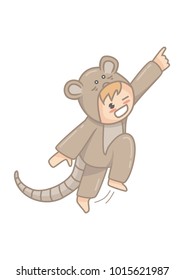 baby costume rat cute character icon avatar