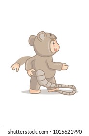 baby costume rat cute character icon avatar