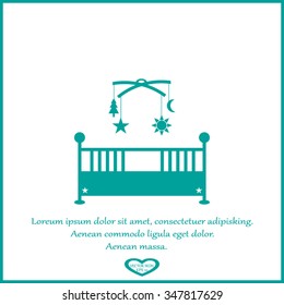 baby cot and carousel Icon