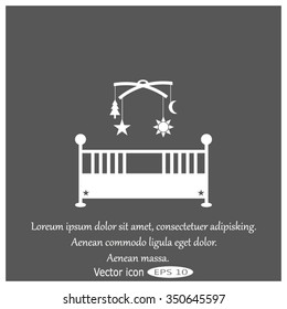 baby cot and carousel Icon