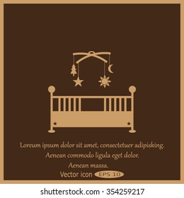 baby cot and carousel Icon