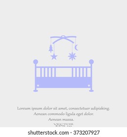 baby cot and carousel Icon