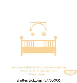 baby cot and carousel Icon