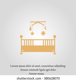 baby cot and carousel Icon
