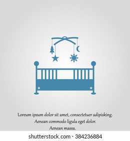baby cot and carousel Icon