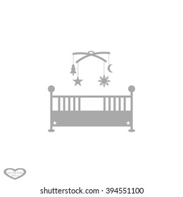 baby cot and carousel Icon