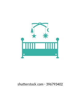 baby cot and carousel Icon