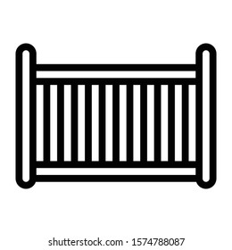 baby cot icon outline vector design