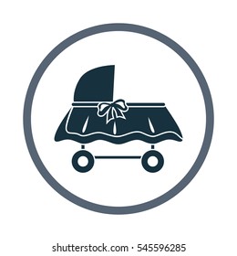 Baby cot icon. Simple design for web and mobile
