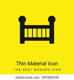 Baby Cot minimal bright yellow material icon