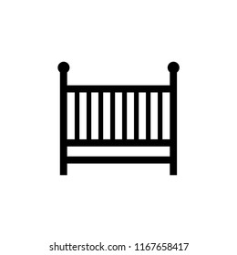 Baby cot - simple icon