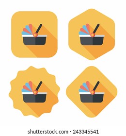 baby cradle bed flat icon with long shadow,eps10