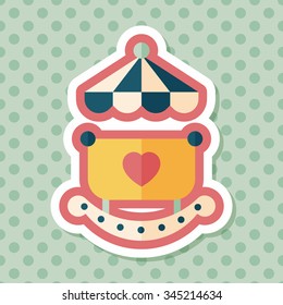 baby cradle bed flat icon with long shadow,eps10