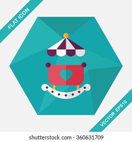 baby cradle bed flat icon with long shadow,eps10