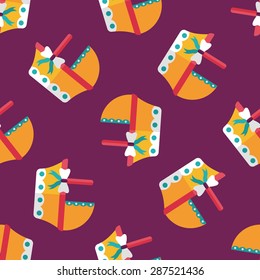 baby cradle bed flat icon,eps10 seamless pattern background