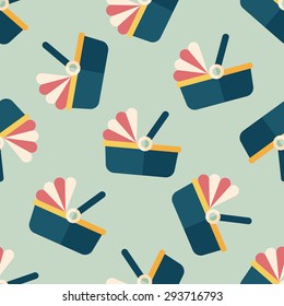 baby cradle bed flat icon,eps10 seamless pattern background