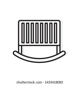 baby cradle bed icon- vector illustration