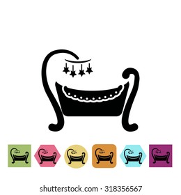 Baby cradle icon
