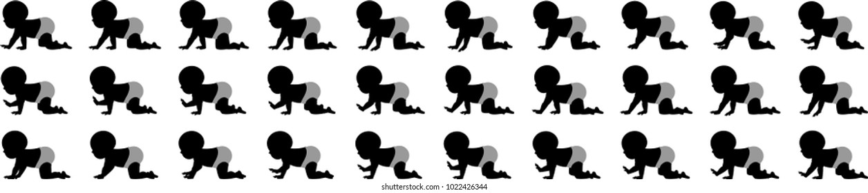 Baby crawling animation sprite sheet