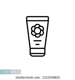 Icono del vector de la crema de bebé. Símbolo gráfico para niños y recién nacidos sitio web y diseño de aplicaciones, logotipo, aplicación, interfaz de usuario