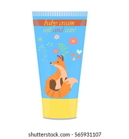 Baby cream tube with kids design