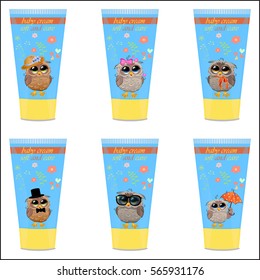 Baby cream tube with kids design