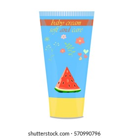 Baby cream tube with kids design