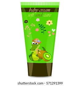 Baby cream tube with kids design
