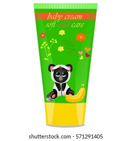 Baby cream tube with kids design