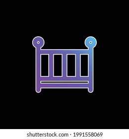 Baby Crib blue gradient vector icon