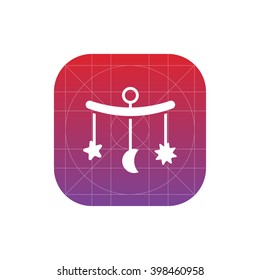 baby crib hanging icon. vector eps10 icon