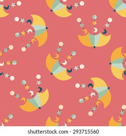 Baby crib hanging toy flat icon,EPS 10 seamless pattern background