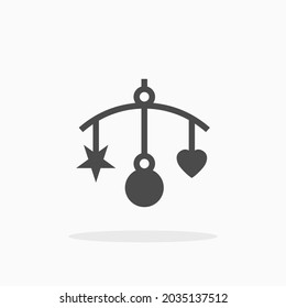 Baby crib hanging toy icon. For your design, logo. Vector illustration.