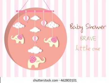 Baby crib hanging toy on stripe backgrounds,Vector illustrations