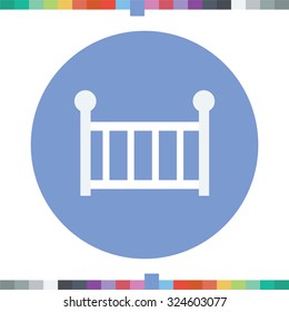 Baby crib icon.