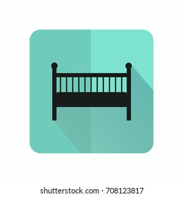 Baby crib icon