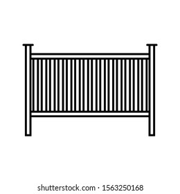 Baby crib icon, baby bed vector icon on white background