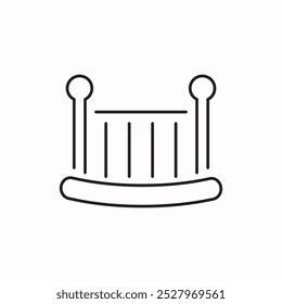 baby crib icon sign vector