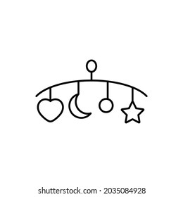 baby crib - icon vector 