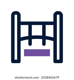 icono de cuna de bebé. icono de doble tono vector para su sitio web, móvil, presentación y diseño de logotipo.